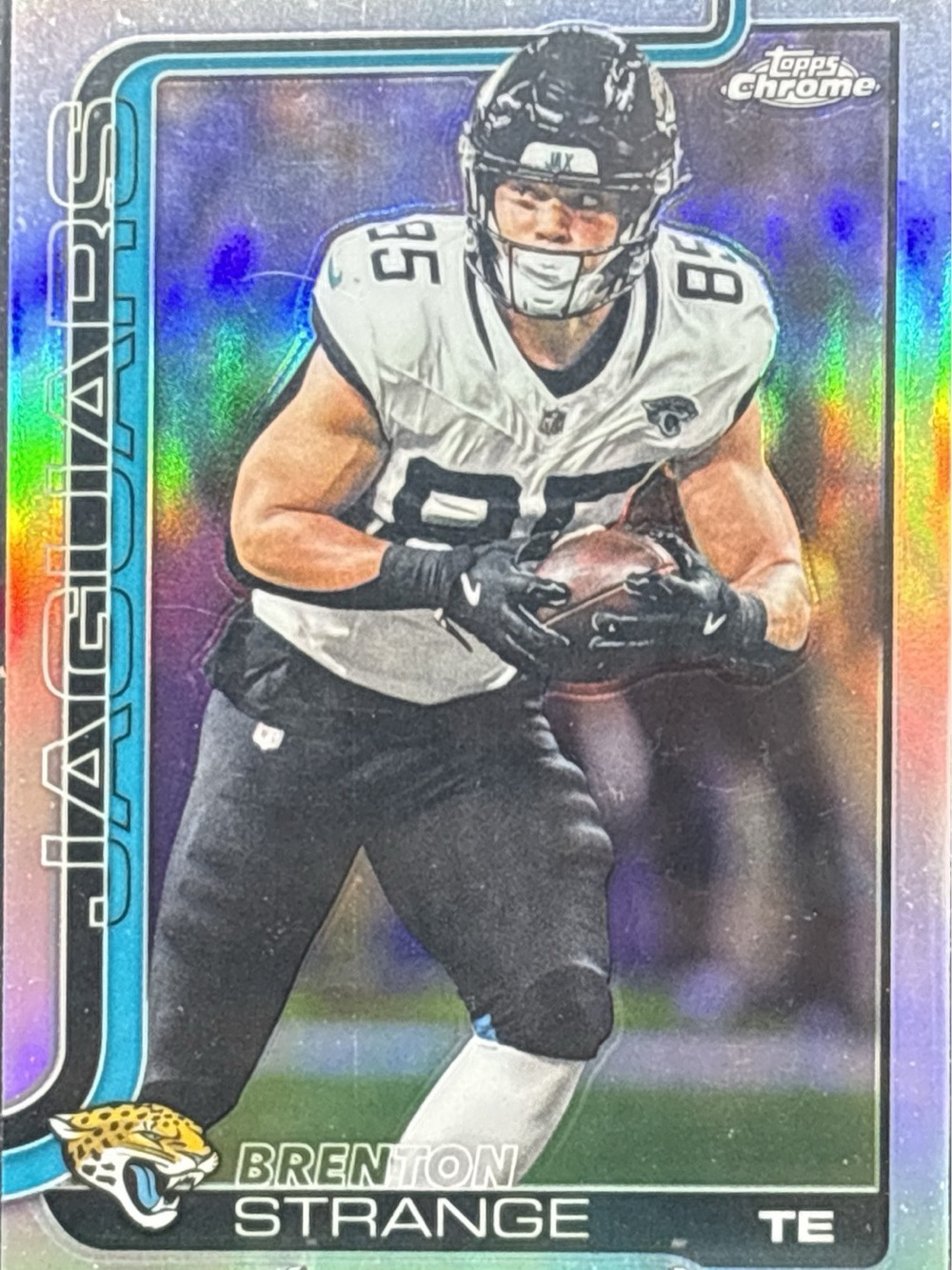 Topps Chrome Jaguars Brenton Strange Holofoil Football Card